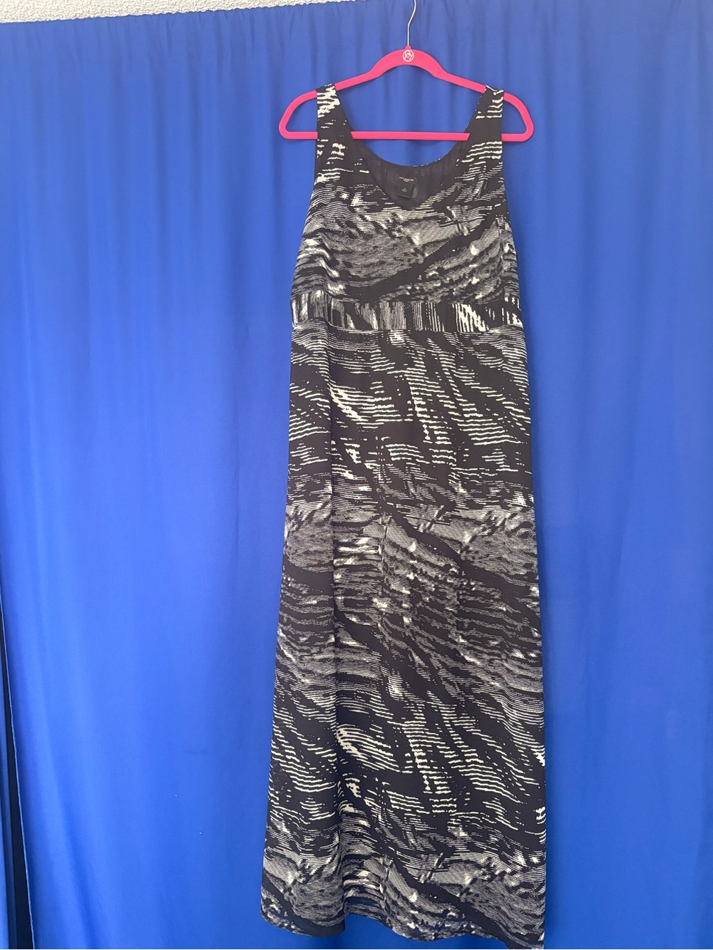 Black and White Ann Taylor Abstract Print Dress - size 16